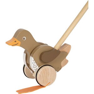 Jezdík na tyči - Plácačka, Kačenka hnědá dřevěná (Small foot)