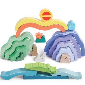 Kostky - Oblouky, Skládací tvary příroda, 22ks (Hape) - Novinky