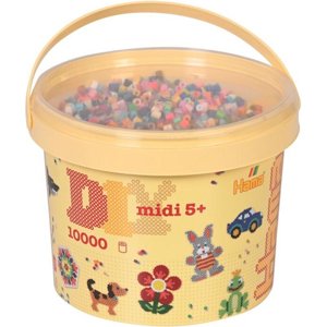 Hama zažehlovací korálky - MIDI Kyblík, 10000ks 48 barev - Novinky