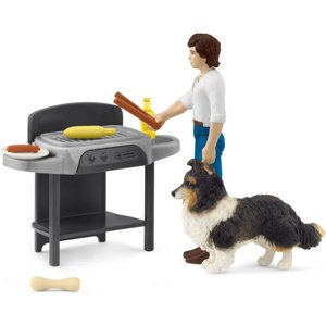 Schleich - Jezdecký klub, Hrací sada Tomovo grilování s rodinou a přáteli - Novinky