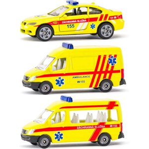 SIKU kovový model - Set 3ks, Ambulantní auta česká verze - Novinky