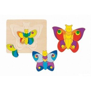 Puzzle vícevrstvé - Motýl, 4 vrstvy (Goki) - Akce