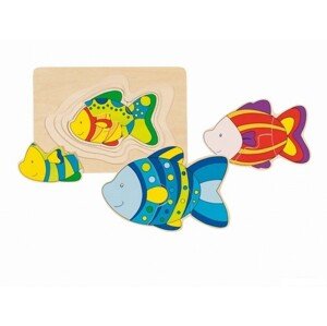 Puzzle vícevrstvé - Ryba, 4 vrstvy (Goki)