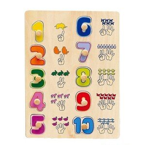 Puzzle výukové - Počítání na rukách (Woto)