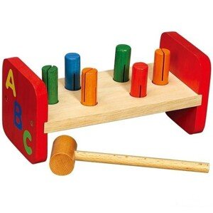 Zatloukačka - Barevná ABC, 6 kolíků (Woto)