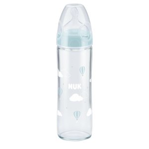 NUK First Choice Plus skleněná lahev 240ml New Classic tyrkysová