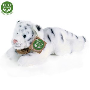 Rappa Plyšový tygr bílý ležící 17 cm ECO-FRIENDLY