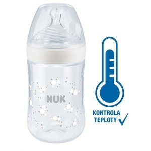 NUK Nature Sense láhev s kontrolou teploty 260ml 1 ks bílá