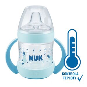 NUK Nature Sense lahvička na učení s kontrolou teploty (6-18m) 150 ml 1 ks modrá