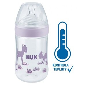 NUK Nature Sense láhev s kontrolou teploty 260ml 1 ks fialová