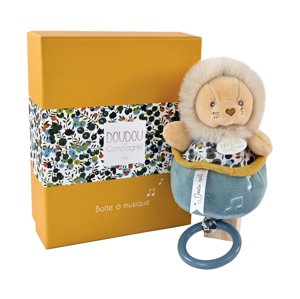 Doudou Dárková sada - Plyšový lvíček hrající melodii 20 cm