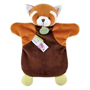 Doudou Plyšový maňásek panda červená 25 cm