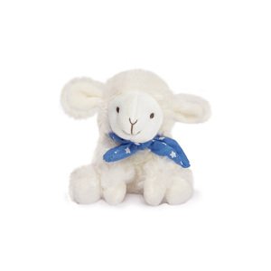 Doudou Plyšový beránek s šátkem 12 cm modrý s hvězdičkami