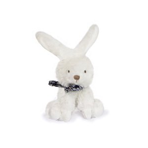 Doudou Plyšový králíček s šátkem 12 cm tmavě modrá s kytičkami