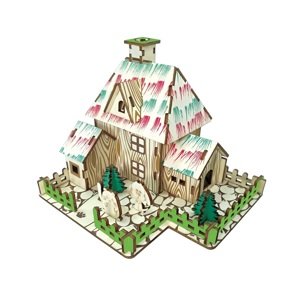 Woodcraft Dřevěné 3D puzzle Čarodějnická chýše