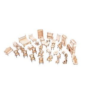 Woodcraft Dřevěné 3D puzzle Nábytek