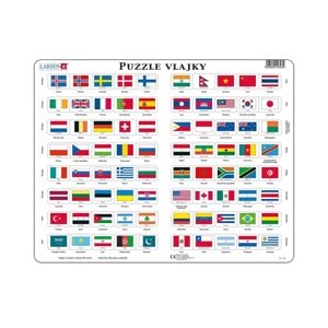 Larsen Vzdělávací puzzle Vlajky 80 dílků