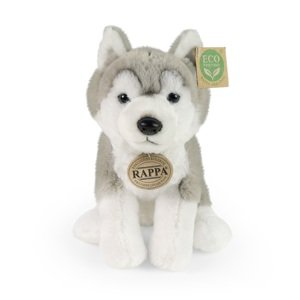 Rappa Plyšový pes husky sedící 23 cm SOFT COLLECTION, ECO-FRIENDLY
