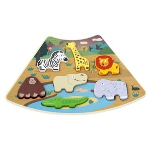 2Kids Toys Dřevěné puzzle Safari propojitelné
