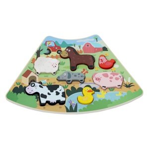 2Kids Toys Dřevěné puzzle Veselá farma propojitelné