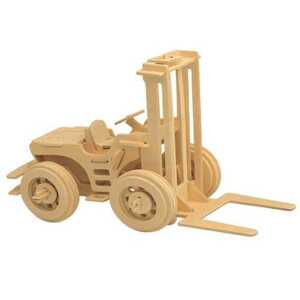 Woodcraft Dřevěné 3D puzzle Vysokozdvižný vozík přírodní