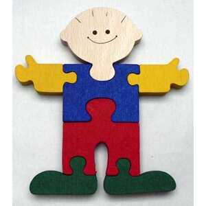 Makovský Dřevěné vkládací puzzle Kluk bez rámečku