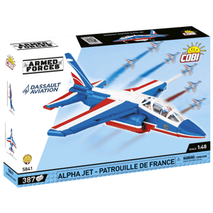 Francouzský lehký bitevní letoun Dassault Alpha JET Patrouille de France COBI 5841 - Armed Forces 1:48