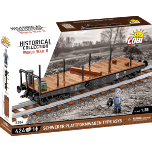 Německý těžký plošinový vagon SSYS 50T COBI 6284 - Historical Collection 1:35
