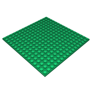 Základní deska 16 x 16 1/3 COBI -  různé barvy Barva desky: Zelená - 70613