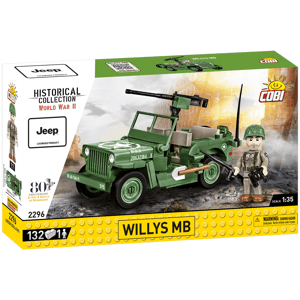 Americký ozbrojený terénní automobil Jeep Willys MB COBI 2296 - World War II 1:35