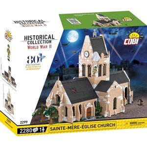 Francouzský kostel Sainte-Mère-Église den D 1944 COBI 2299 - World War II