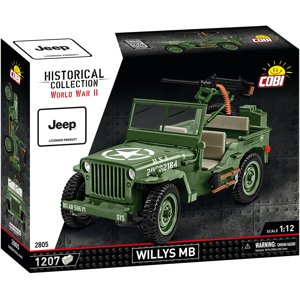 Americký ozbrojený terénní automobil Jeep Willys MB COBI 2805 - World War II 1:12
