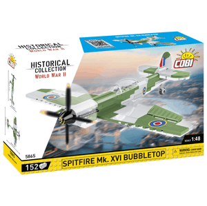 Britský stíhací letoun Supermarine Spitfire MK. XVI Bubbletop COBI 5865 - World War II 1:48