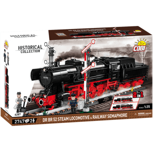 Parní lokomotiva DR BR 52 s tendrem a návěstidlem COBI 6287 - Historical Collection 1:35