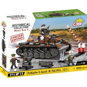 Německý lehký tank PzKpfw II Ausf. B (Sd.Kfz. 121) COBI 2596 - Limited Edition WW II 1:28