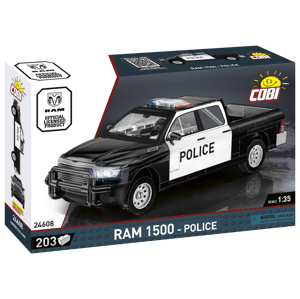 Americký automobil pick-up RAM 1500 Police COBI 24608 - RAM collection 1:35