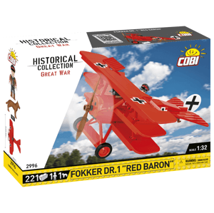 Německý trojplošný stíhací letoun FOKKER DR.1 Rudý Baron COBI 2996 - Great War 1:32