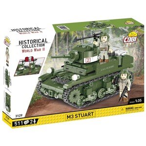 Americký lehký tank M3 Stuart COBI 3129 - World War II 1:35