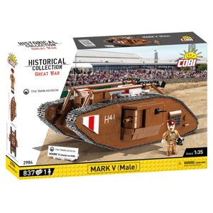 Britský těžký tank MARK V (Male) no.: 9199 COBI 2995 - Great War 1:35