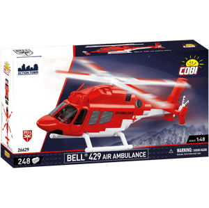 Civilní dvoumotorový víceúčelový vrtulník Bell 429 COBI  - Action Town 1:48 Verze: Air Ambulance COBI-26629