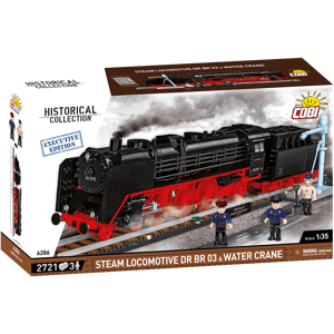 Parní lokomotiva DR BR 03 s tendrem a vodním jeřábem COBI 6286 - Historical Collection 1:35