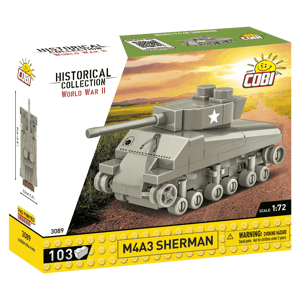 Mini tanky COBI - různé druhy World War II 1:72 Typ Sherman M4A1 COBI-3089