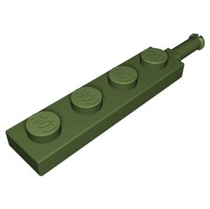 Náhradní díl - osa podvozku dvoukolová 1x4 1/3 COBI Barva Army zelená - 91991