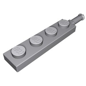 Náhradní díl - osa podvozku dvoukolová 1x4 1/3 COBI Barva Středně šedá - 98303