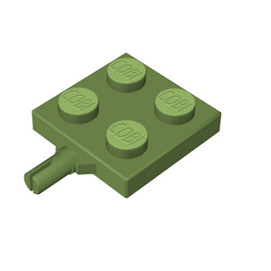 Náhradní díl - osa podvozku 2x2 1/3 army zelená COBI-82039